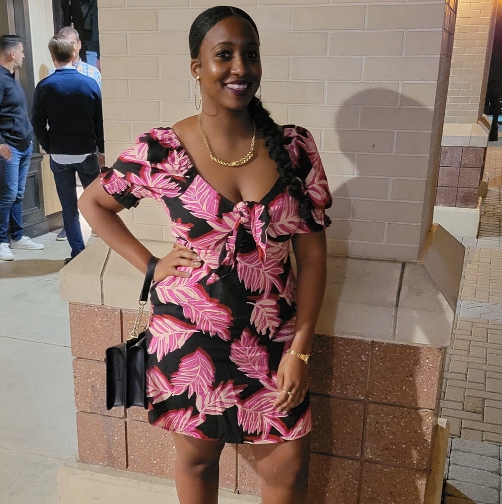 Who What Wear Puff Shoulder Sleeve Dress